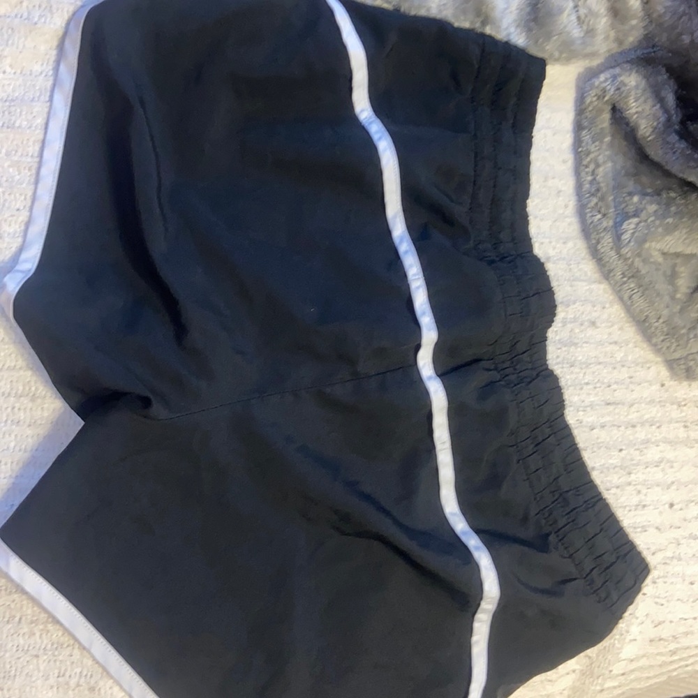 Black and white shorts